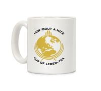 Helldivers 2 Libertea Coffee Mug - Unique Coffee Mugs for Coffee Lovers, Double - Sided Print Ceramic Coffee Cups for Space Gamers, Dishwasher Safe Novelty Coffee Mugs for Women & Men, 11 Oz