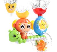HellDoler Bath Toy, Bathtub Toy Waterfall Water Station with One Stackable Cups Fountain Water Shower Toy for Babies and Kids Gift