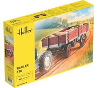 Heller Model Kit - 3 Ton Trailer - 1:24 Scale - 81410