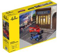 Heller Diorama Model Kit 50330 – Splendid Hotel 1:24 with 5CV Trefle & C4 Cars, Base