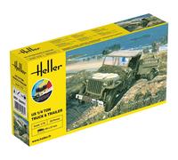 Heller 56997 US 1/4t Truck & Trailer Starter Kit 1:72 Model Kit