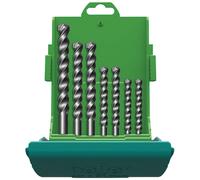 Heller Tools 3015 ProStone Masonry Drill Bit Concrete, Silver, Set 7-pcs. Ø 4/5/6/6/8/10/12 mm, Set of 7 Pieces