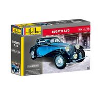 Heller 80706 1:24-Bugatti T.50, Blue, Black, 37 x 25 x 7 cm