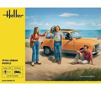 Heller Model Kit - 1:24 Scale 1970s Urban People Figures