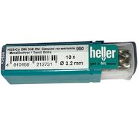 Heller Cobalt Twist drill bit set 10pc 1mm 1.5mm 2mm 2.5mm 3mm 3.2mm 5.5, 6.5, 7
