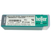 Heller Cobalt Twist drill bit set 10pc 1mm 1.5mm 2mm 2.5mm 3mm 3.2mm 5.5, 6.5, 7