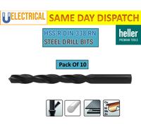 Heller HSS-R TWIST HIGH SPEED Steel Drill Bit Size 1mm - 13mm Pack Of 2, 5, 10