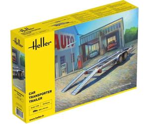 HELLER KITS 1/24 CAR TRANSPORTER TRAILER (PLASTIC KIT) 80774