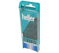 Heller Tools 0901 HSS-R DIN 338 RN Steel Drill Bit, proven steel drill bits with Heller quality, set 6-pcs. Ø 2/3/4/5/6/8 mm, black