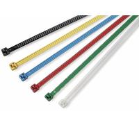 HELLERMANN TYTON 115-00003 Polyamide Red (S) 25pièce Tie Hook and Loop Cable Ties Straps (19.5 cm), 4.7 mm, 1.2 mm, 25 Piece (S)