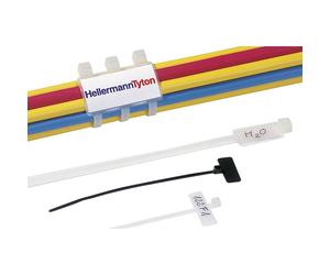 HellermannTyton 111-81910 IT18FL-BK Cable ties with ID patch 100pcs.