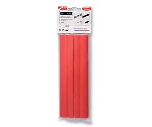 HELLERMANNTYTON - 3:1 Heat Shrink Tubing Red 12 x 200mm 10 Pack