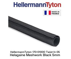 HellermannTyton 5mm Self-Closing Cable Wrap Split Braided Sleeving for Wire Tidy