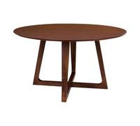 Hellerup Walnut 4 Seater Round Pedestal Dining Table - 137cm