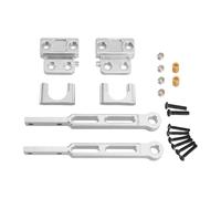 Hellery 1/12 Suspension Link Rods Aluminum Alloy Accessories RC Rear Axle Metal Parts RC Accessories Chassis Components Po, Silver