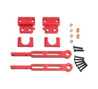 Hellery 1/12 Suspension Link Rods Aluminum Alloy Accessories RC Rear Axle Metal Parts RC Accessories Chassis Components Po, Red