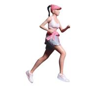 Hellery 1/64 Female Figure Model, Tiny Human Model, Resin Role Figure for Station Layouts, Miniature Projects, running