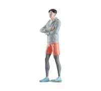 Hellery 1:64 Figure Model for Decoration in The House, Human Figure for Tea Room, Sports Man