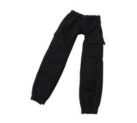 Hellery 1/ Miniature Cargo Pants for 6-inch Muscle Dolls (male) - Leisure And Workwear, Black