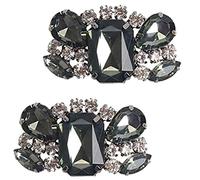 Hellery 1 Pair of DIY Rhinestone Shoe Clips - Wedding & Birthday Shoe Jewelry Decor