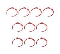 Hellery 10 Adjustable Bracelets with Sliding Clasp, Bracelets, Bracelet Making with Cord, Red Argent