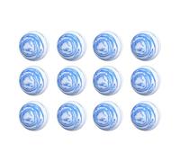 Hellery 12 Foam Golf Balls for Training, Lightweight, 0.2cm Thickness, Realistic Feel, Ideal for Crafts And Gardening, Blue White