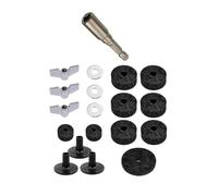 Hellery 19 Cymbal Accessory Kit with Quick Release Drum Key and Drill Bit for Live Events, black