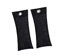 Hellery 2 Pieces Shoe Deodorizers Bags with Bamboo Inserts Sweat Absorber Odor Reusable Linen Absorber suitable for, black 85g