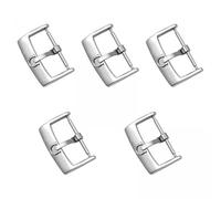 Hellery 2 X 5-piece Sets of Polished Watch Strap Buckles with Tools for Easy Installation. Stylish Watch Clasps for Men and Women.