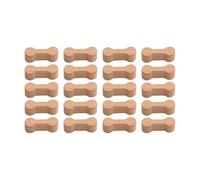 Hellery 20-piece Expansion Set with Bone-shaped Wooden Connectors for Children, Educational Game And