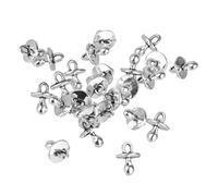 Hellery 25 pcs Pacifier Tibetan Silver Plated Baby Charms Pendants for Jewelry Making DIY Handmade 13x9mm