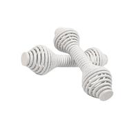Hellery 2x Dumbbell Set Made of Spring Steel for Fitness, Hand Weights for Women, Training, White