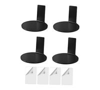 Hellery 4-piece Wall Shelf Set, Acrylic Display Shelf, Figure Shelf, Storage Shelf Made of Thick Acrylic Material for Miniature Cars, Dolls, And Figures, Black