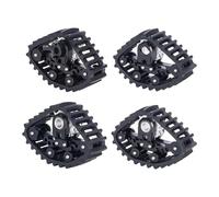 Hellery 4 Pieces 1/24 RC Crawler Snow Chain Wheel Tires, 1:24 RC Car Accessories, Professional Replacement Parts for SCX24 Snow Chain Tires, Black