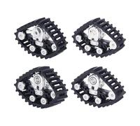 Hellery 4 Pieces 1/24 RC Crawler Snow Chain Wheel Tires, 1:24 RC Car Accessories, Professional Replacement Parts for SCX24 Snow Chain Tires, Silver