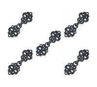 Hellery 5 Pieces Cloak Clasp Fasteners for Jackets And Scarves, Black