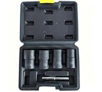 Hellery 5 Pieces Nut Extractor Socket Set Impact-Grade Nut Extractor Set Heavy-Duty Bolt Remover Kit for Mechanics, Auto Repair, Workshop, Roadside Emergency