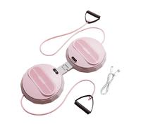 Hellery Abdominal Muscle with Rotating Function, Foldable, with Intelligent Counting Function, Quiet, 400 Kg Load Capacity, for Women And Men, Waist R, Pink