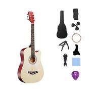 Hellery Acoustic Guitar Beginner-Friendly Acoustic Guitar with Accessories Starter Guitarra Acústica for Students, Rehearsal Lessons, Travel, Natural Wood