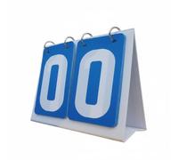 Hellery Acrylic Scoreboard Manual Flip Score Keeper Tabletop Scoreboard Portable Scoreboard with Smooth Flip Mechanism Waterproof Number Cards Sturdy Frame, Blue, Plastic Wp 2-Digit
