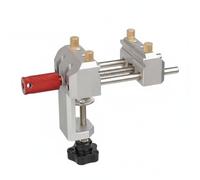 Hellery Aluminum Alloy Bench Vise Mini Table Vise Clamp Workbench Tool Precision Screw Action Secure Clamping Strong Grip Stable Base Easy Mount Suitable for, Silver