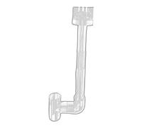 Hellery Aquarium Skimmer Oil Removal Surface Skimmer Basket Elbow Tube Set Acrylic Transparent Filtration Rotating Accessory suitable for daily, Inner Dia 20mm