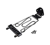 Hellery Archtop Jazz Guitar Trapezoid String Plate, Metal Replacement Accessories with Mounting Screws, Black