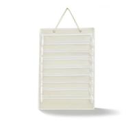 Hellery Arts Belt Holder Taekwondo Belt Display Hanger Wall Organizer Medal Rack With Felt Panels And Clear Pockets Protects Belts From Dust suitable for dojo walls training rooms , White