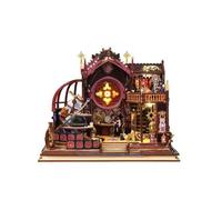Hellery Astronomy Observatory Model Kit Intricate Bookend Scene With Tiered Structure Staircase Balcony Spire Five Led Lights Clear Preservation Cover Manual