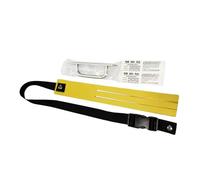 Hellery Badminton Training Device for Single, Training Aid, Self-training Tool with Adjustable Height, Made of PE, for Improving Reaction Time, Yellow