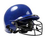 Hellery Baseball Helmet with Face Guard Glossy Batting Helmet with Facial Guard Lightweight, Blue