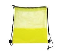 Hellery Basketball Backpack with Drawstring, Single Ball Bag, Net Ball Bag for on The Go, Yellow