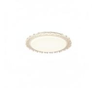 Hellery Bedroom Light Modern Flush Mount Lamp Fixture Panel Overhead Oval Profile with Crystal Rim Calm Even Illumination High Color Rendering Iron PC Acrylic