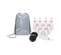 Hellery Bowling Set for Children with 10 Pins And 2 Balls, Indoor Play Equipment with Carrying Bag for Outdoor Fun, 16cm